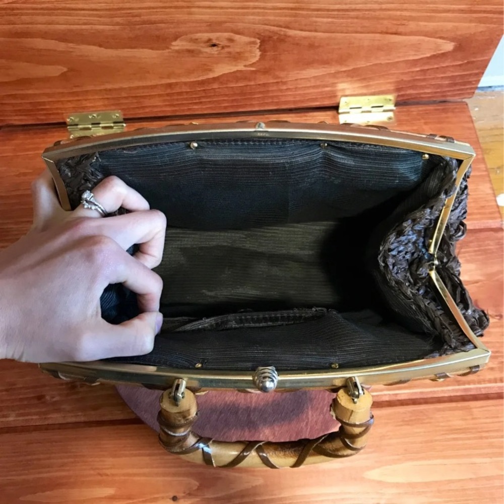 Vintage Straw Purse - Picture 2 of 3